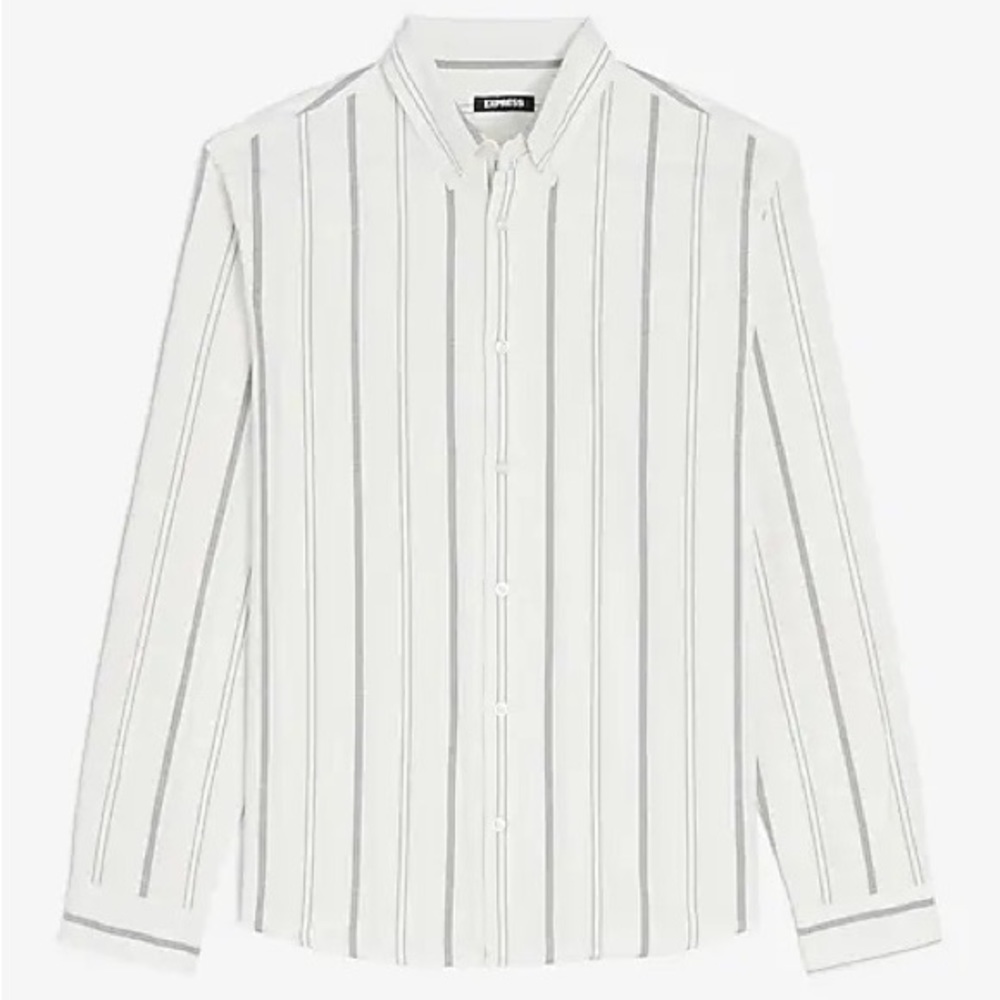 Striped Button Down Oxford Shirt SZ M